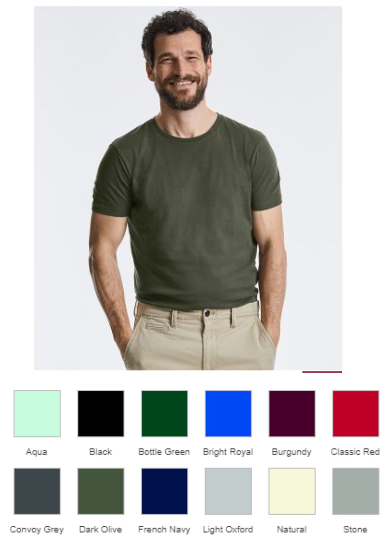 Russell's 108M Authentic Pure Organic T-Shirt  Russell's 108M Authentic Pure Organic T-Shirt